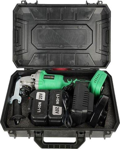 Угловая шлифмашина Zitrek ZKAG20-125 PRO 083-1079 (с 2-мя АКБ, кейс)