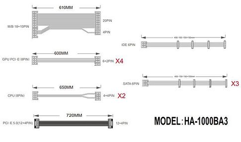 Блок питания 1stPlayer NGDP 1000W HA-1000BA3-BK
