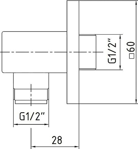 Шланговое подключение E.C.A Elea 102126388C1EX (черный матовый)