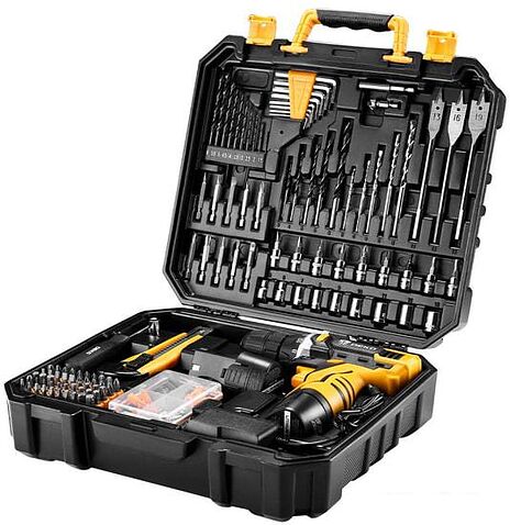 Дрель-шуруповерт Deko DKCD12FU-Li SET 193 063-4139 (с 2-мя АКБ, кейс, набор оснастки)