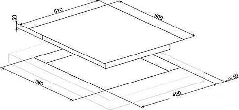 Варочная панель Smeg SIM6644R