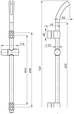 Душевой гарнитур Rubineta Amadeo 624027