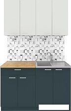 Готовая кухня Агута Альфа 1.2 (бензин/холодный серый/дуб бунратти) Готовая кухня Агута Альфа 1.2 (бензин/холодный серый/дуб бунратти)