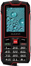 Кнопочный телефон Maxvi R10 (черный/красный)