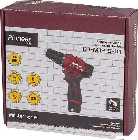 Дрель-шуруповерт Pioneer Tools CD-M1215-01 (с 1-им АКБ)