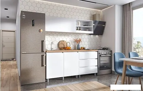 Готовая кухня Стендмебель Хелен 1.7 (белый)