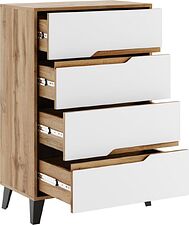 Комод ЭлиГард Eyva 4S (дуб вотан/белый)