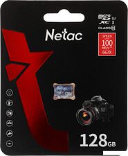Карта памяти Netac microSDXC P500 Ultra 128GB