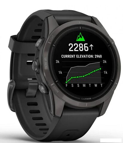 Умные часы Garmin Epix Pro Gen 2 Sapphire 42 мм (карбоново-серый титан/черный)