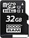 Карта памяти GOODRAM microSDHC (Class 10) UHS-I 32GB + адаптер [M1AA-0320R11]