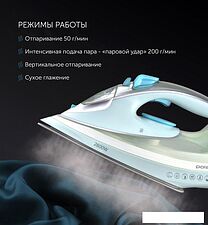 Утюг Polaris PIR 2883AK (мятный/серый)