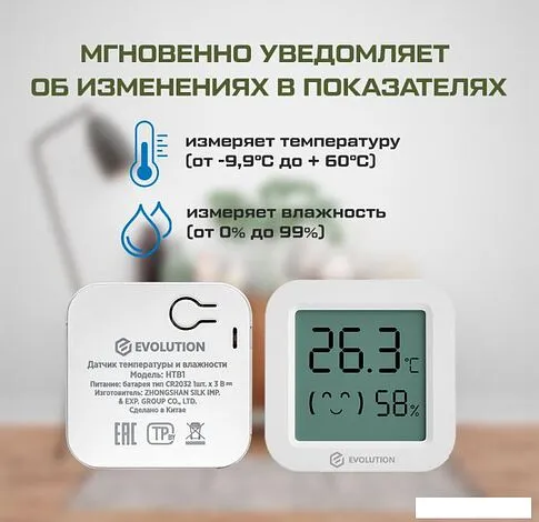 Термогигрометр Evolution HTB1