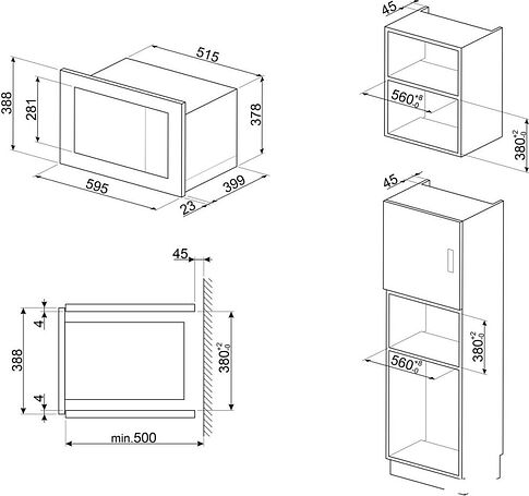 Микроволновая печь Smeg FMI025B3