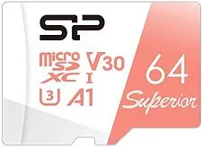 Карта памяти Silicon-Power Superior A1 microSDXC SP064GBSTXDV3V20 64GB Карта памяти Silicon-Power Superior A1 microSDXC SP064GBSTXDV3V20 64GB