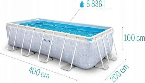 Каркасный бассейн Intex Chevron Prism Frame 26780 (400х200 см)