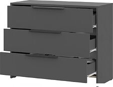 Комод Mio Tesoro Камелия 1К 3 ящика (графит серый)