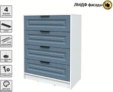 Комод Интерлиния Концепт КТ-К80 Деко (белый платинум/дуб лазурный)