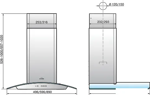 Кухонная вытяжка Elikor Аметист 60Н-430-К3Д (нержавеющая сталь/флористика)