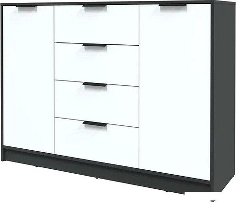 Тумба Интерлиния Концепт КТ-Т140 (белый платинум/антрацит)