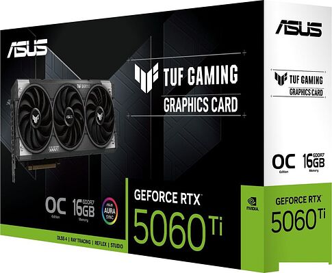 Видеокарта ASUS TUF Gaming GeForce RTX 5060 Ti 16GB GDDR7 OC Edition TUF-RTX5060TI-O16G-GAMING