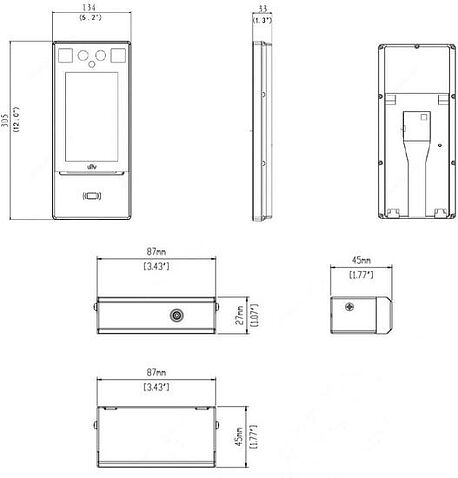 Терминал распознавания лиц Uniview OET-213H