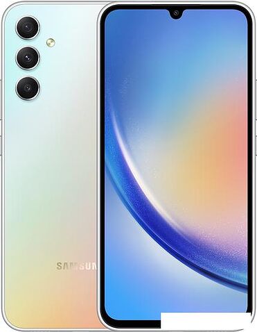 Смартфон Samsung Galaxy A34 5G SM-A346E/DSN 6GB/128GB (серебристый)