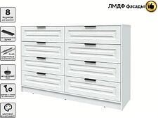 Комод Интерлиния Концепт КТ-К157 Деко (белый платинум/дуб полярный)