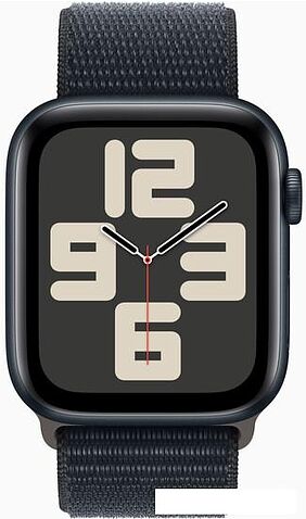 Умные часы Apple Watch SE 2 44 мм (алюминиевый корпус, полуночный/полуночный, нейлоновый ремешок)