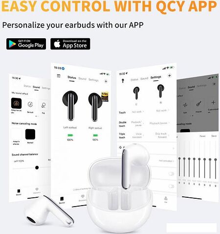 Наушники QCY AilyBuds Pro (белый)