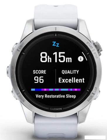 Умные часы Garmin Epix Pro Gen 2 Standard 42 мм (серебро/белый камень)