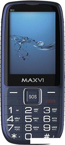 Кнопочный телефон Maxvi B32 (синий)