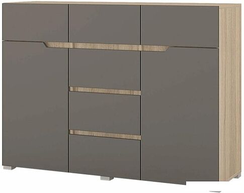 Комод Горизонт Анталия 1200 (дуб сонома-графит софт) Комод Горизонт Анталия 1200 (дуб сонома-графит софт)