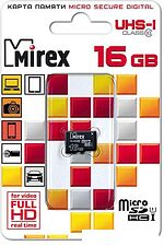 Карта памяти Mirex 13612-MCSUHS16 microSDHC 16GB