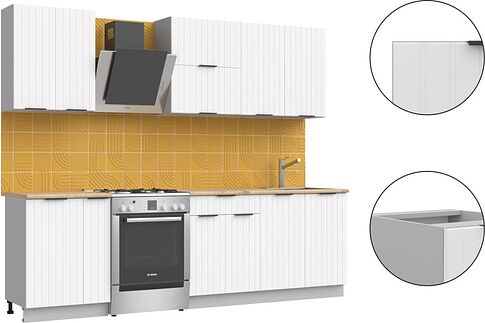 Готовая кухня Arvento АНТА-плюс 2м (белый)