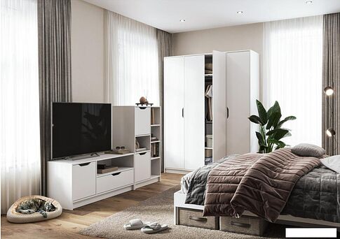 Тумба Стендмебель Руна ТВ 01 под тв (белый)