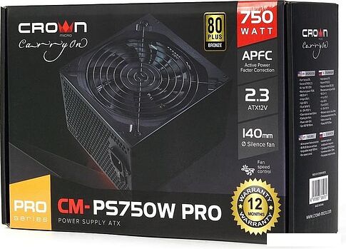 Блок питания CrownMicro CM-PS750W PRO VER2.0