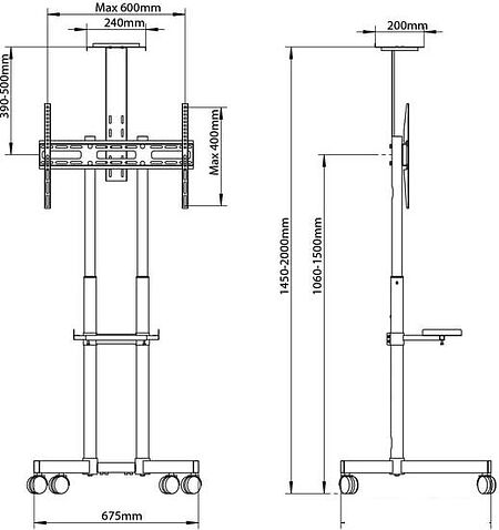 Кронштейн Arm Media PT-Stand-8 (черный)