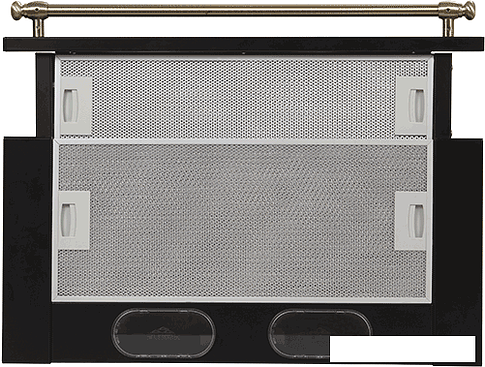 Кухонная вытяжка Elikor Интегра 50П-400-В2Л (антрацит/рейлинг бронза)