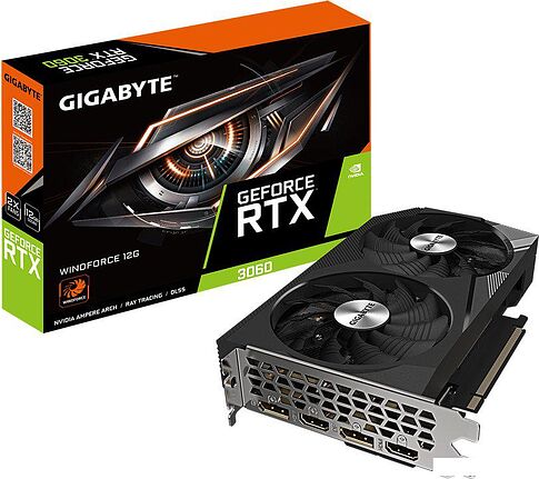 Видеокарта Gigabyte GeForce RTX 3060 Windforce 12G (rev. 2.0)
