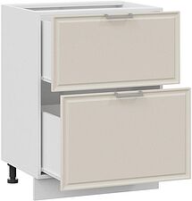 Шкаф напольный Трия Белладжио 1Н6Я2 (белый/софт панакота) Шкаф напольный Трия Белладжио 1Н6Я2 (белый/софт панакота)