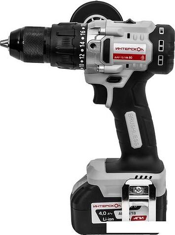 Ударная дрель-шуруповерт Интерскол ДАУ-13/18В (с 1-им АКБ, кейс)