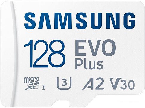 Карта памяти Samsung EVO Plus 2021 microSDXC 128GB (с адаптером)