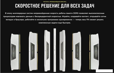 Оперативная память Corsair Vengeance 2x16ГБ DDR5 6400 МГц CMK32GX5M2B6400C32W