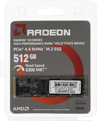 SSD AMD Radeon R3 512GB R3MP40512G8