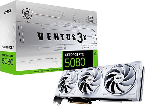 Видеокарта MSI GeForce RTX 5080 16G Ventus 3X OC White