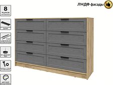 Комод Интерлиния Концепт Тренд КТ-К157 (дуб золотой/дуб серый)