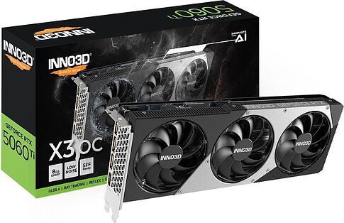 Видеокарта Inno3D GeForce RTX 5060 Ti 8GB Twin X3 OC N506T3-08D7X-193075L