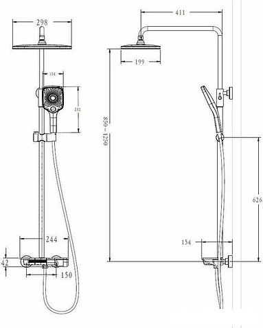 Душевая система  Esko ST30105