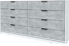 Комод Интерлиния Концепт КТ-К197 (бетон/белый платинум)