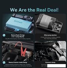 Портативное пусковое устройство Baseus Super Energy 2-in-1 Jump Starter CGCN000001 (черный) Портативное пусковое устройство Baseus Super Energy 2-in-1 Jump Starter CGCN000001 (черный)